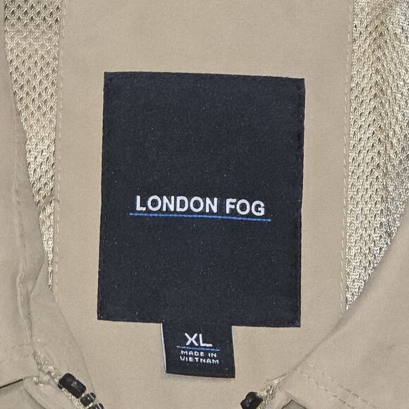 London Fog Men’s XL Beige Harrington Golf Jacket Zip Front Pockets Lightweight - Picture 4 of 14
